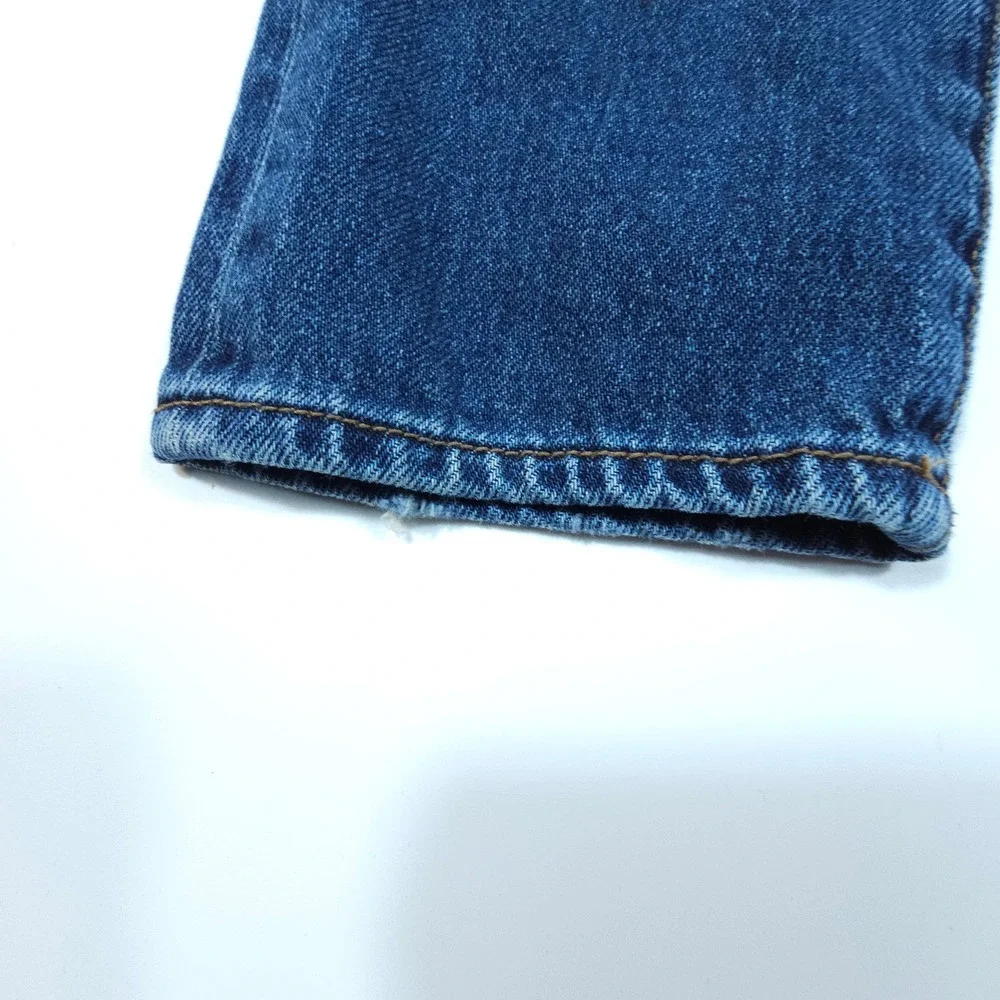 American Eagle Mom Jeans Womens 29 Blue‎ Y2K Tapered High Rise Button Fly Denim